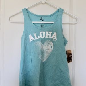 Teal Aloha Tank